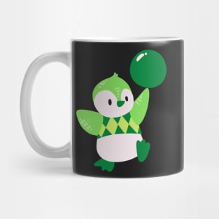 Lime green pastel penguin Mug